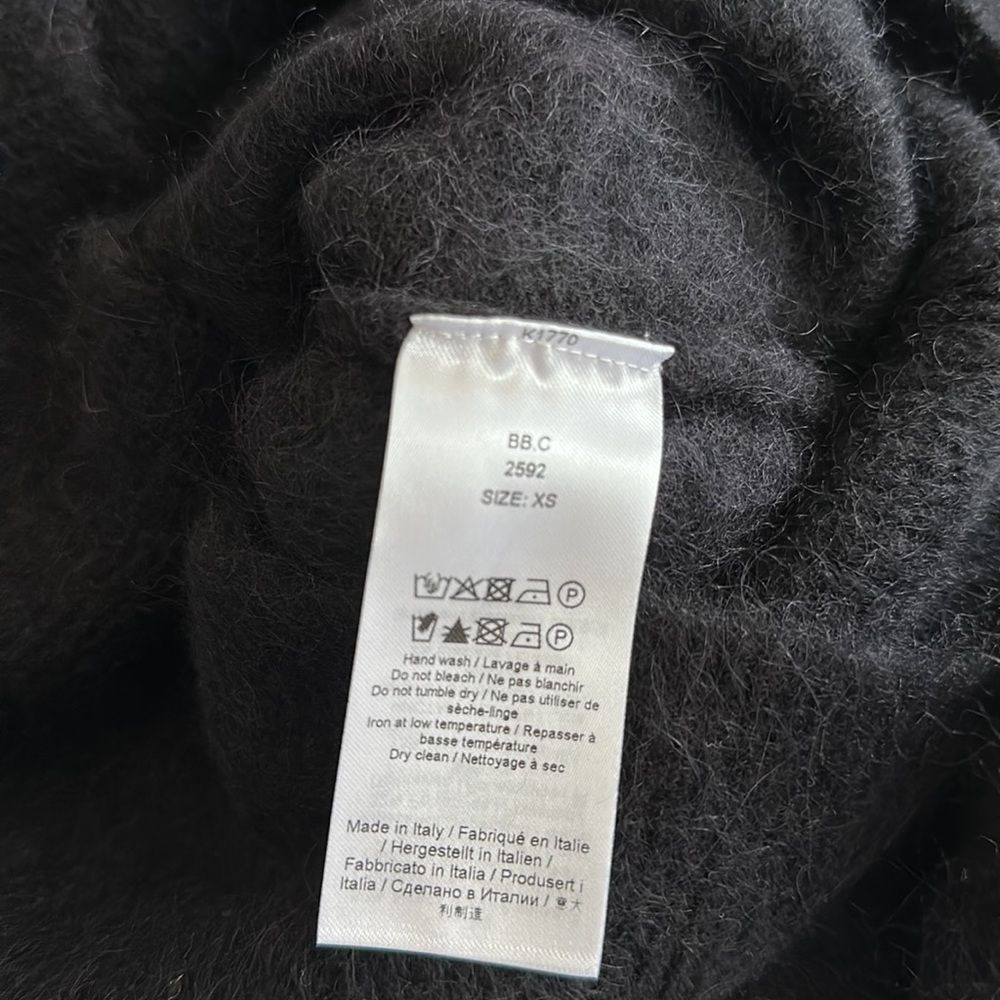 GANNI Alpaca Blend Black Cut out Turtleneck Wrap Sweater - Picture 8 of 11
